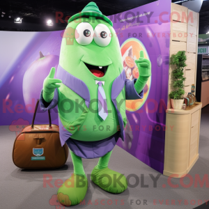 Purple Green Bean mascot...