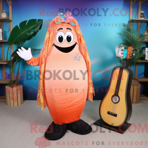 Peach Surfboard Maskottchen...