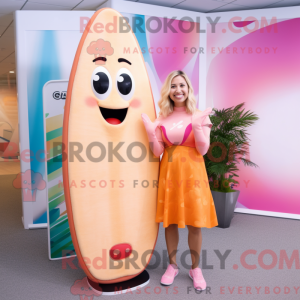 Peach Surfboard mascot...