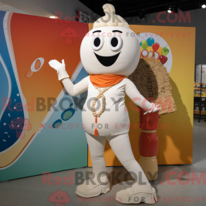 Cream Paella mascot costume...