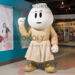 Beige boksehandske maskot...