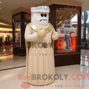 Beige Boxing Glove mascot...