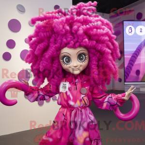 Magenta Medusa maskot...