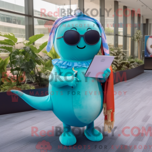 Turkis Narwhal maskot...