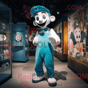 Cyan Mime Maskottchen...