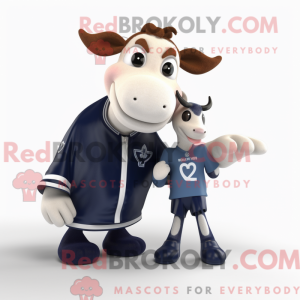 Navy Jersey Cow máscara de...