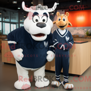 Navy Jersey Cow máscara de...