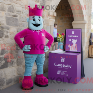 Magenta Irish Castle maskot...
