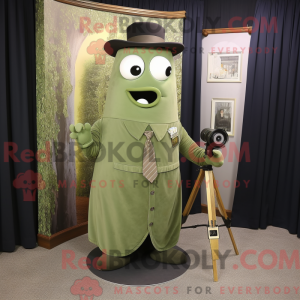 Olive Camera maskot kostume...
