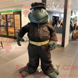 Black Turtle mascot costume...