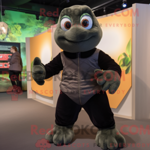 Sort Turtle maskot kostume...