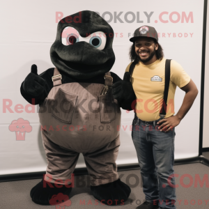 Sort Turtle maskot kostume...