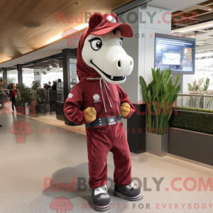 Maroon Horseshoe mascot...
