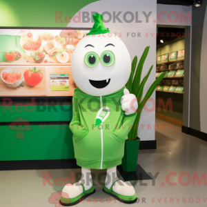 Groene ui mascottekostuum...