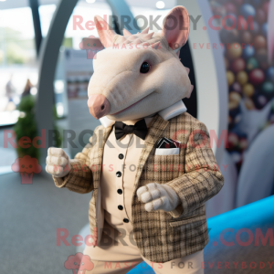 Creme Armadillo maskot...