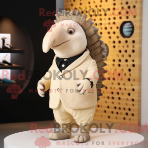 Creme Armadillo maskot...