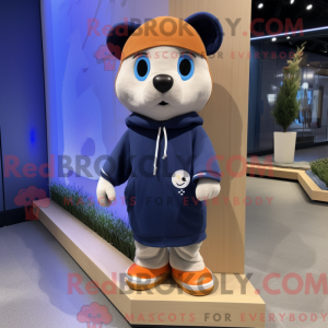 Navy Abrikos maskot kostume...