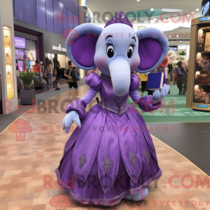 Lila Elefant Maskottchen...
