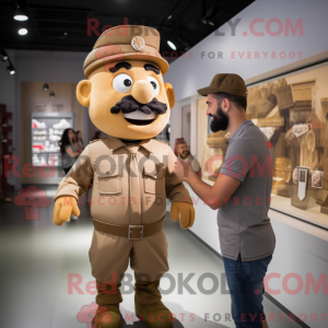 Brun Army Soldier maskot...