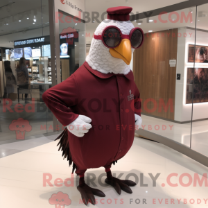 Fantasia de mascote de pintada marrom com macacão e óculos - Mascotes pintadas - REBROKO_345176 - RedBrokoly.com
