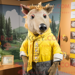 Yellow Wild Boar mascot...