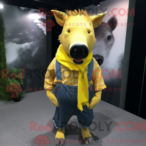 Yellow Wild Boar mascot...