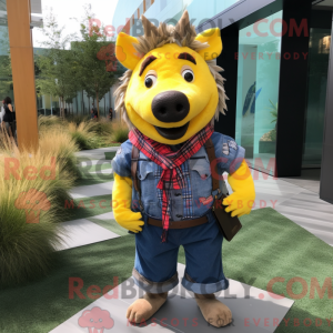 Yellow Wild Boar mascot...