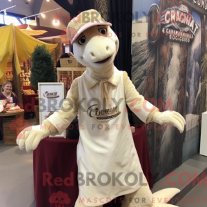 Creme Deinonychus maskot...