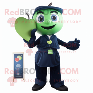 Navy Apple mascotte kostuum...