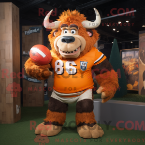Orange Buffalo Maskottchen...