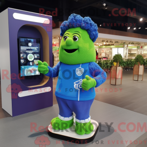 Figura azul de máscara de...
