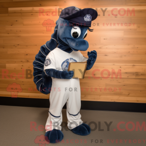 Navy Sea Horse Maskottchen...