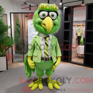 Lime Green Hawk maskot...