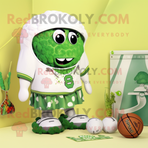 Hvid Broccoli maskot...