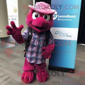 Magenta Betta Fish mascot...