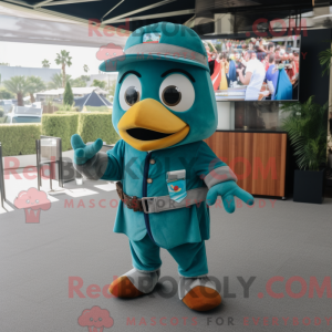 Teal Nachos mascottekostuum...