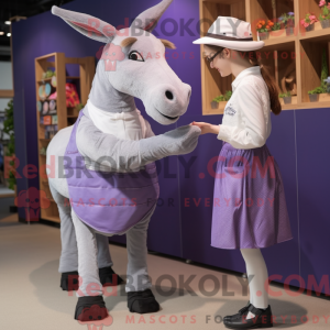 Lavendel esel maskot drakt...