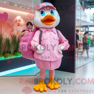 Máscara de pato rosa com...