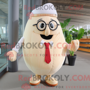 Beige reddik maskot drakt...