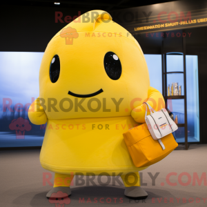 Yellow Narwhal mascot...