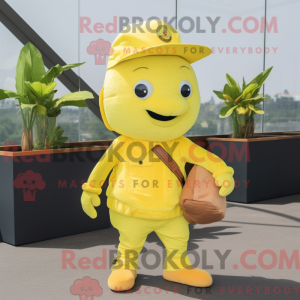 Costume de mascotte jaune...