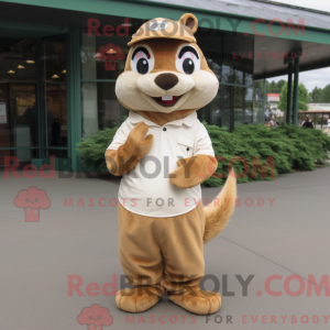 Tan egern maskot kostume...