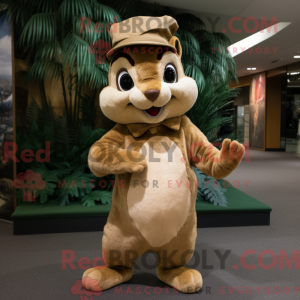 Tan egern maskot kostume...