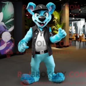 Cyan Lemur Maskottchen...