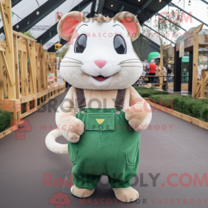 Oliven hamster maskot drakt...