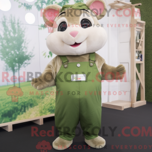 Oliven hamster maskot drakt...