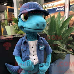 Cyan Coelophysis maskot...