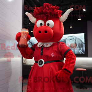 Disfraz de mascota Red Beef...