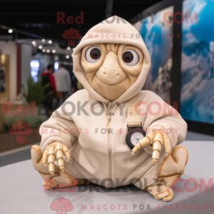 Beige eremittkrabbe maskot...