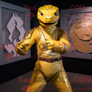 Maskottchenkostüm Gold...